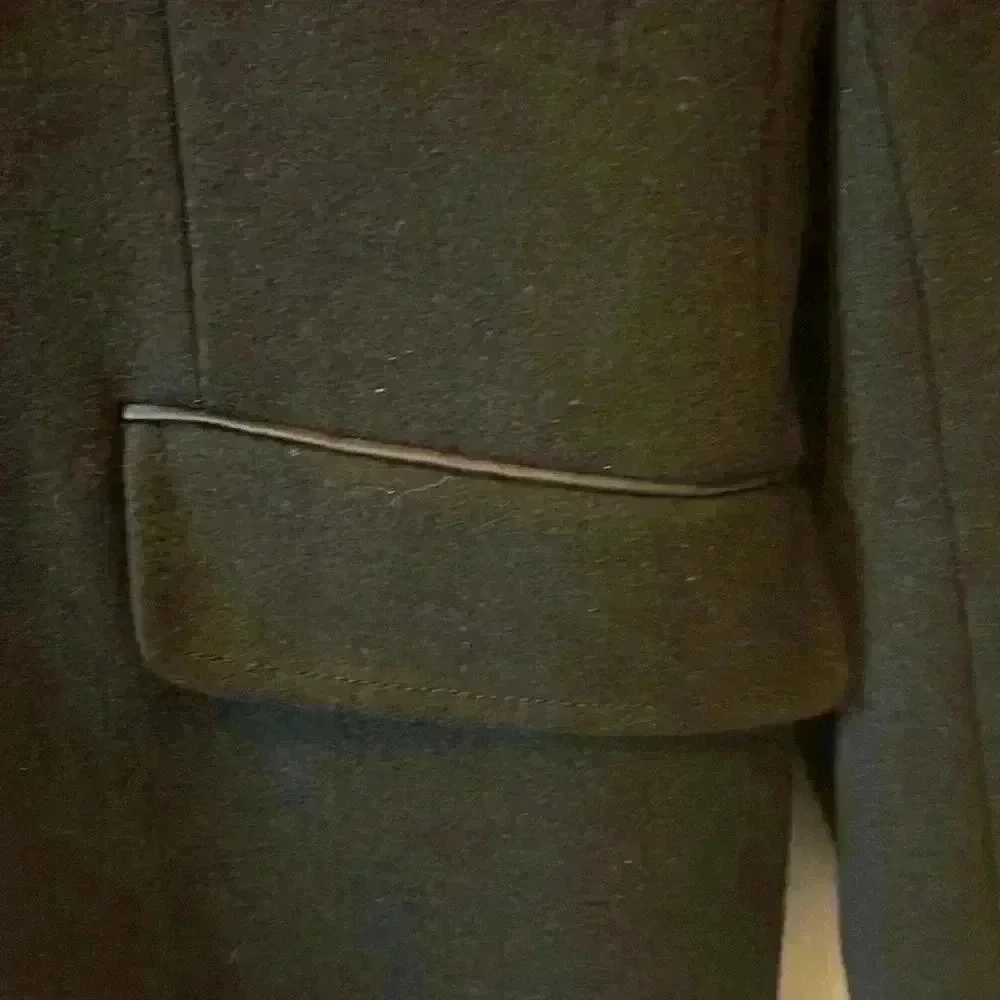 INC International Concepts Men’s Wool Blend Jacket Vegan Leather Accents SZ M